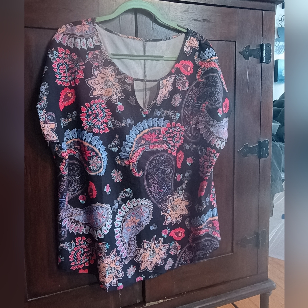 Women's multicolor 1X Top Shein